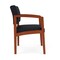 Lesro Lenox Wood Wide Guest Chair Wood Frame, Cherry, MD Black Upholstery LW1201 - alternate 2
